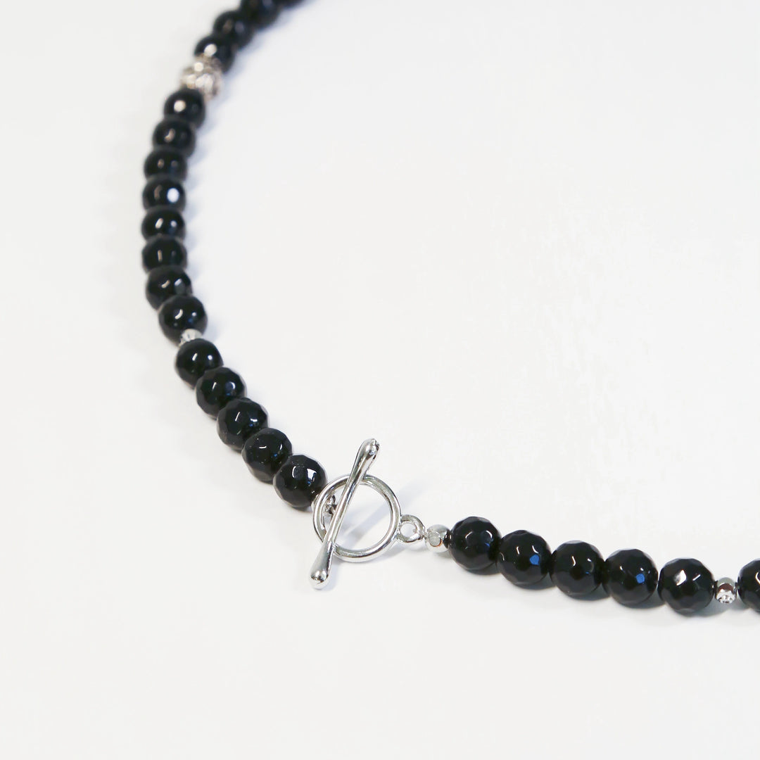 The Guardian’s Shield Necklace — Black Agate