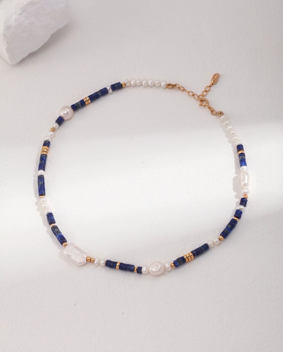 Wisdom of the Sky – Lapis Lazuli & Pearl Necklace
