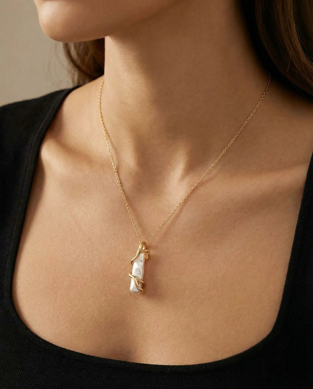 Luminous Tide – Baroque Pearl Arcana Necklace