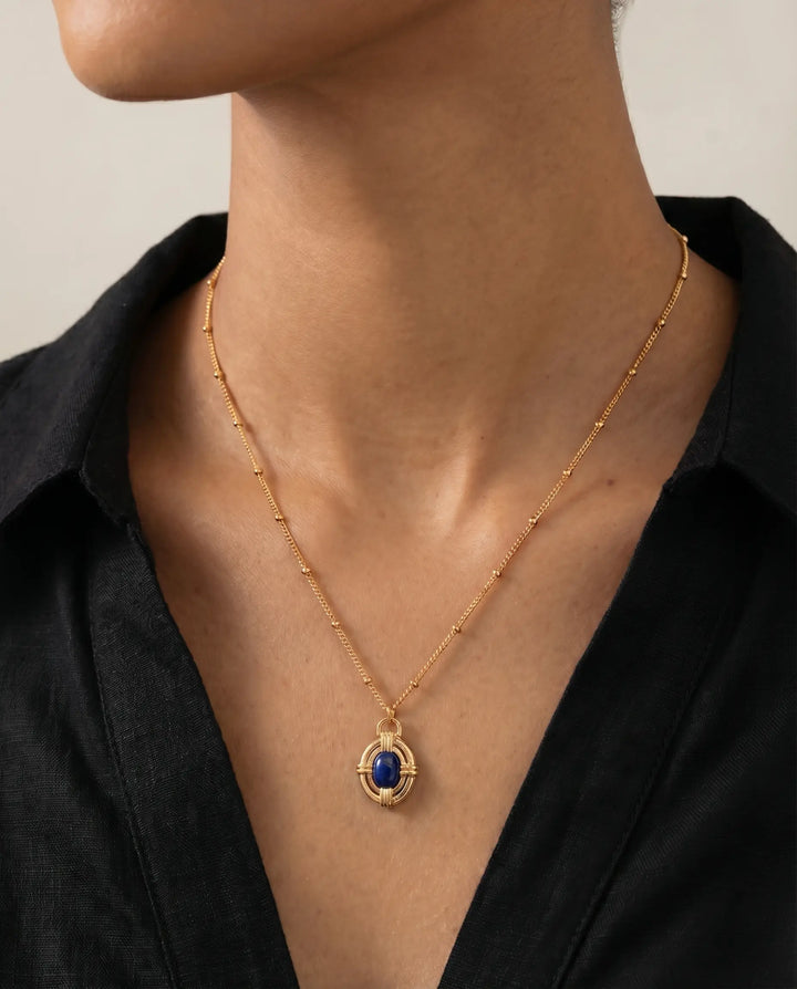 Wisdom of the Sky – Lapis Lazuli Pendant Necklace