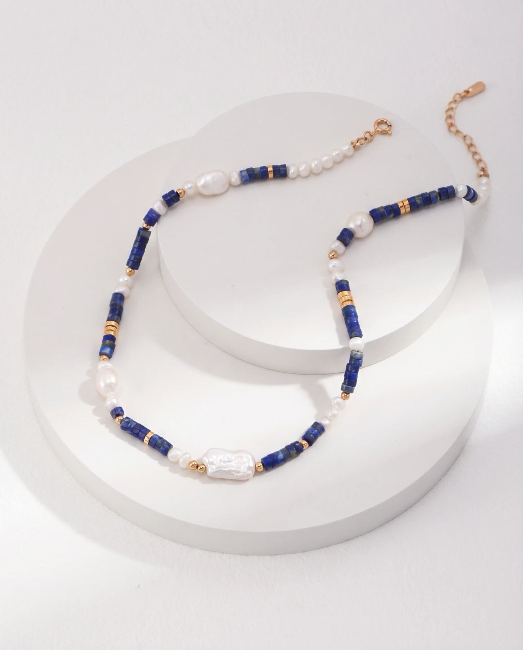 Wisdom of the Sky – Lapis Lazuli & Pearl Necklace