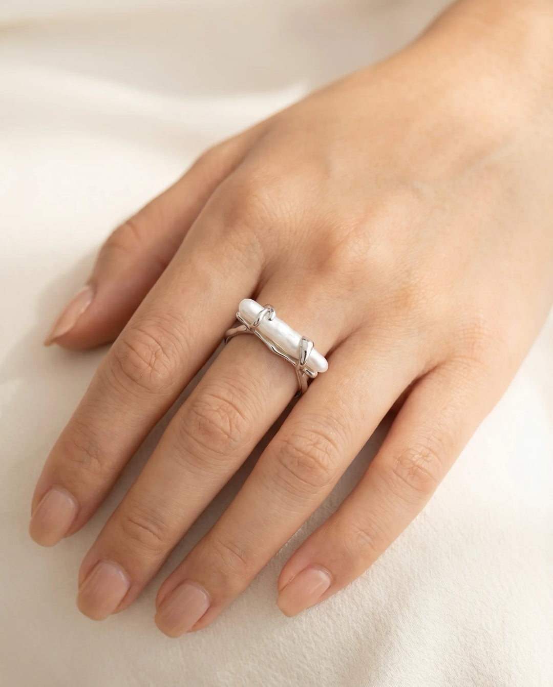 Luminous Tide – Baroque Pearl Arcana Ring