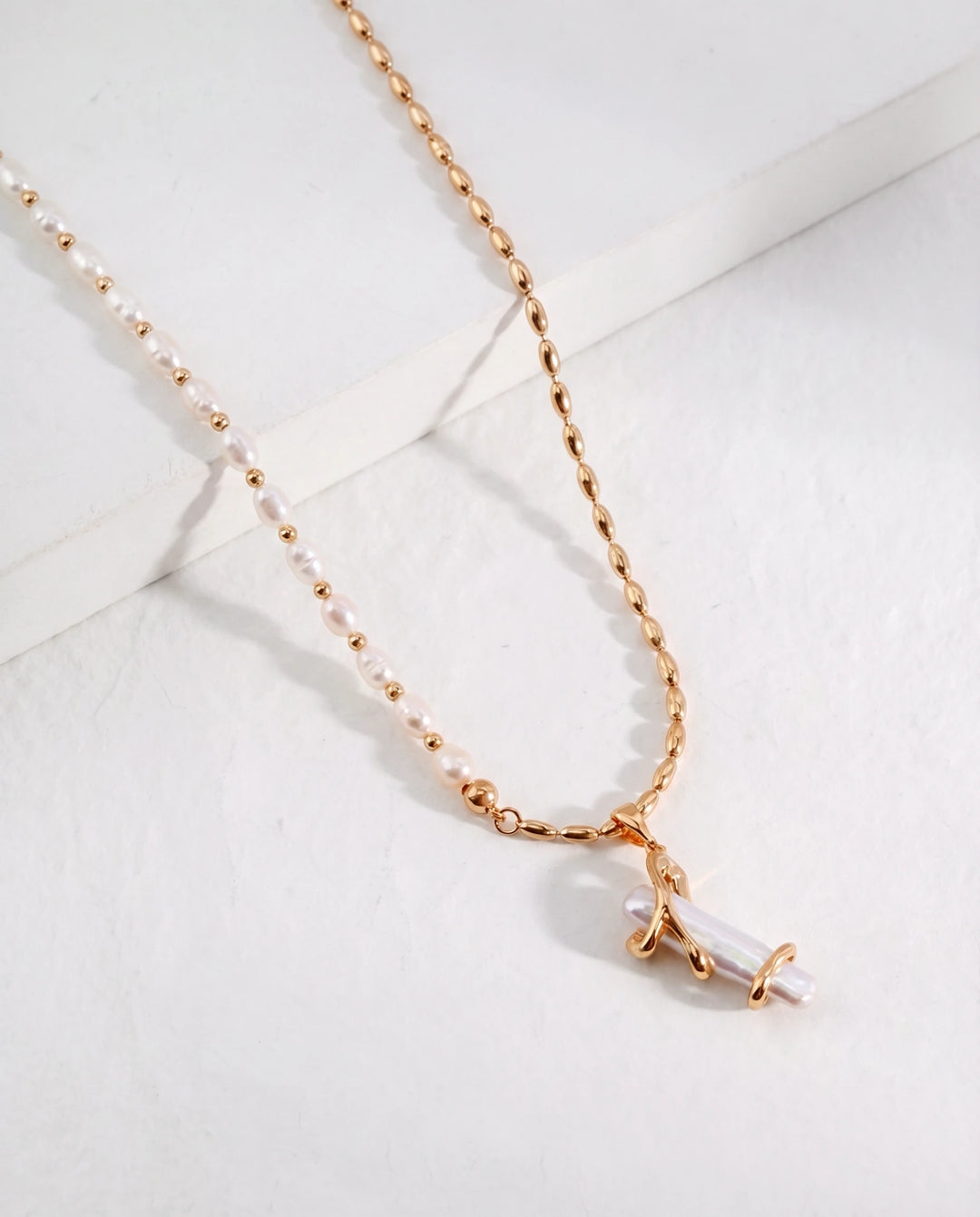 Luminous Tide – Baroque Dual Pearl Arcana Necklace