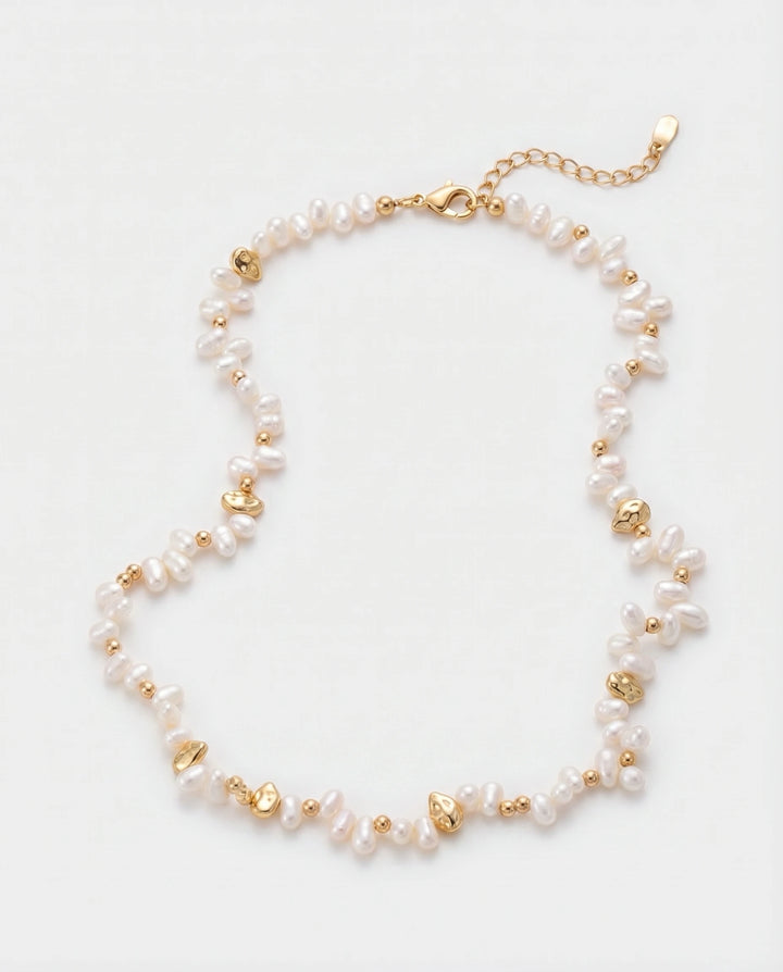 Luminous Tide – Pearl Drift Necklace