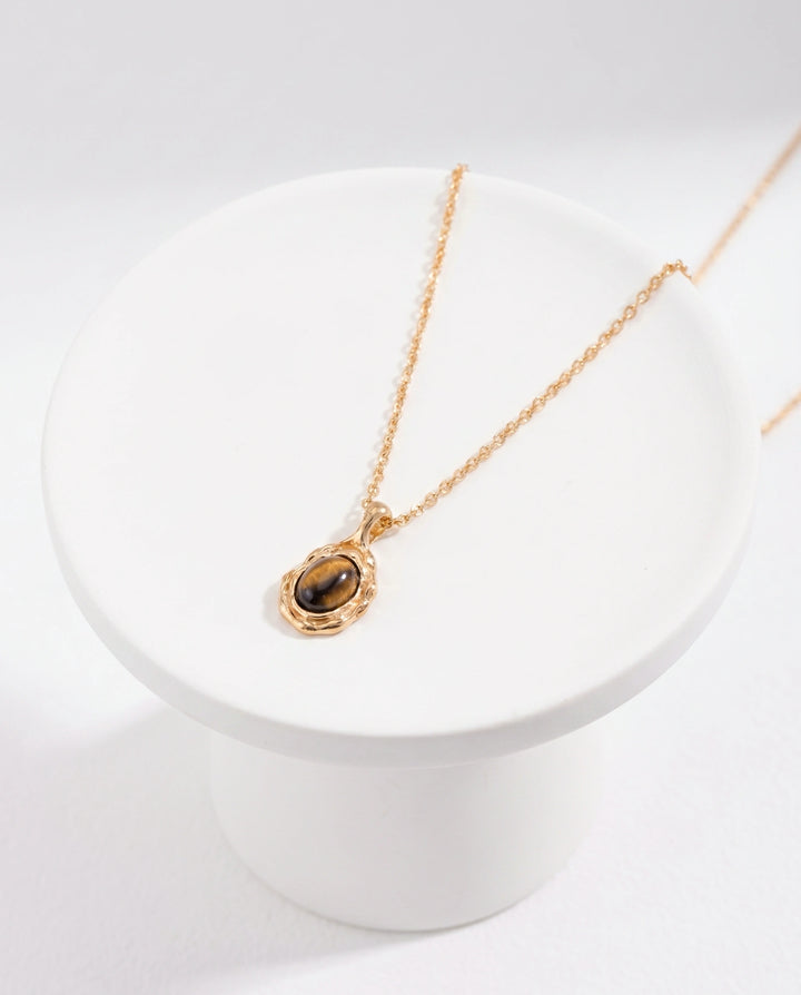 Pharaoh’s Vision – Tiger Eye Amulet Necklace