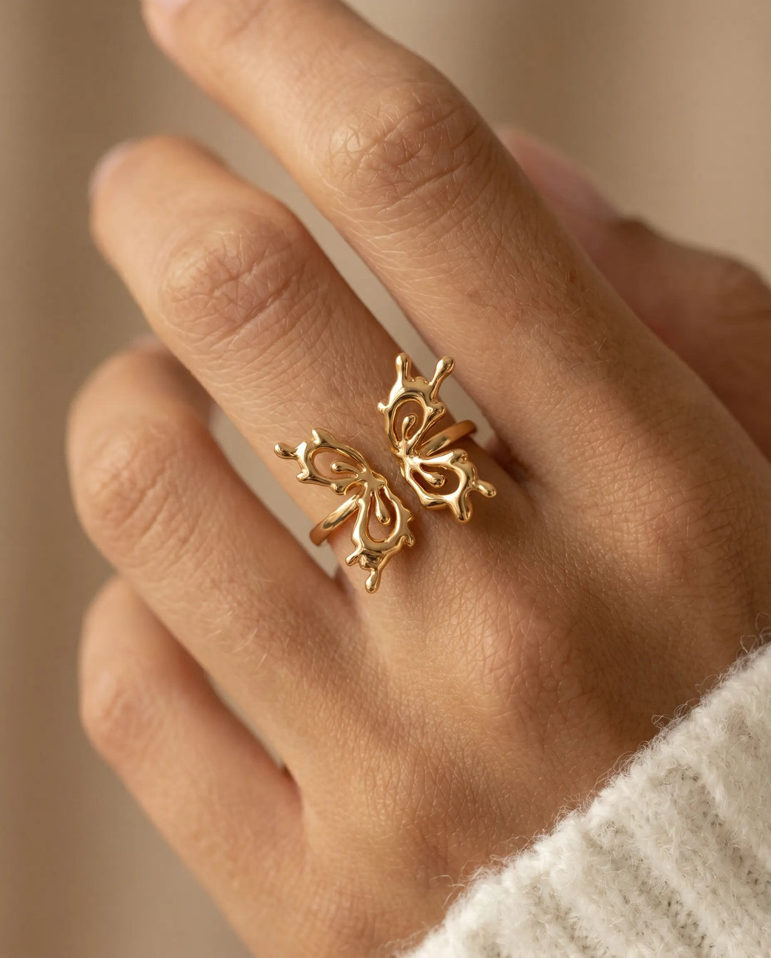 Ethereal Wings – Butterfly Open Ring