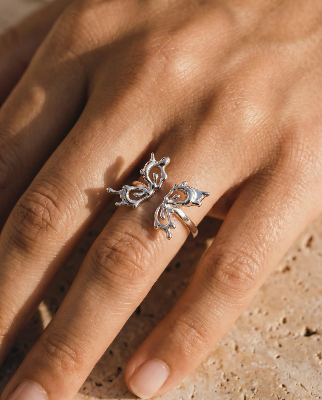 Ethereal Wings – Butterfly Open Ring