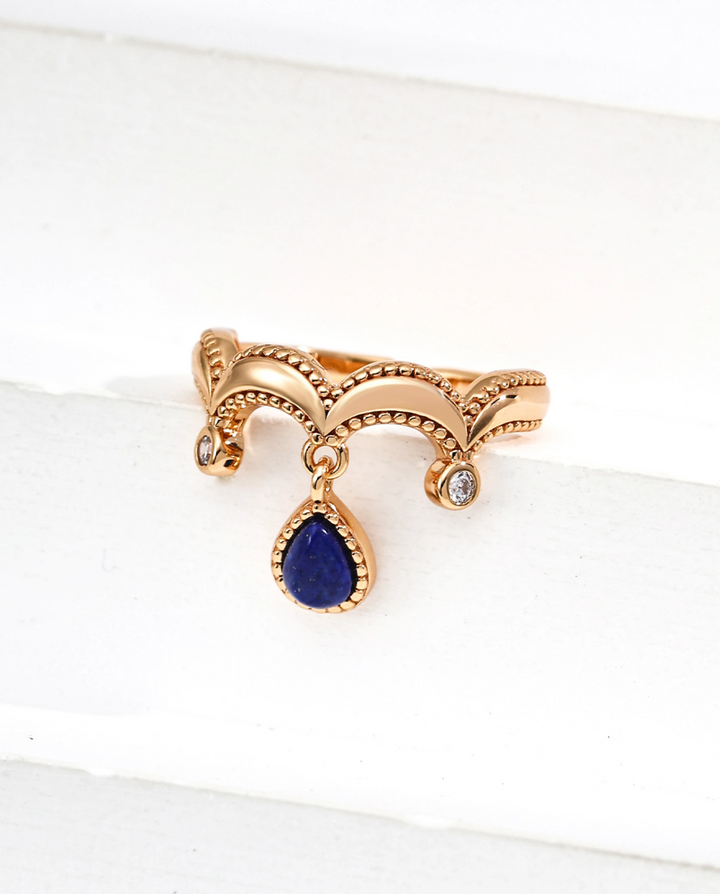 Celestial Oracle – Lapis Lazuli Drop Ring
