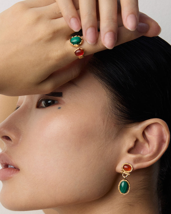 Holiday Magic – Red & Green Duo Earrings