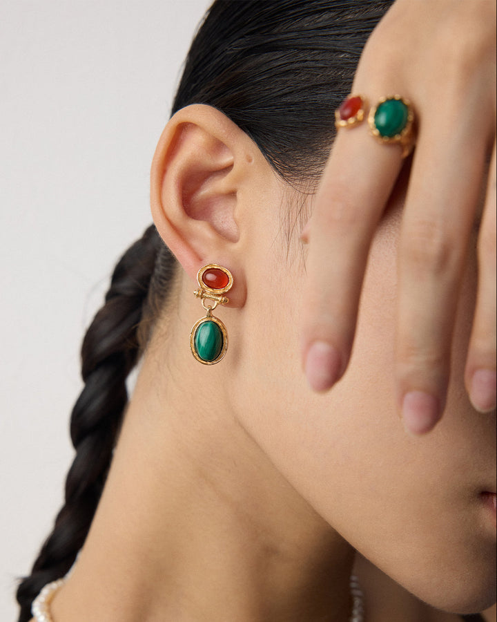 Holiday Magic – Red & Green Duo Earrings