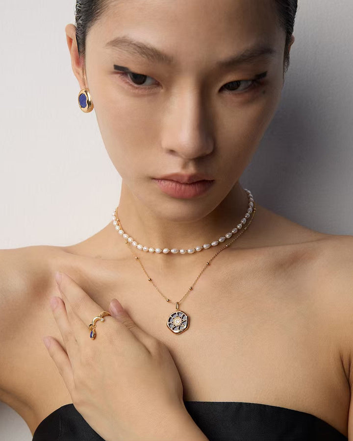 Celestial Oracle – Lapis Lazuli Star Necklace