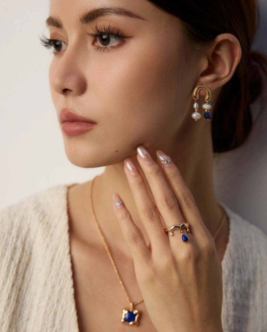 Celestial Oracle – Lapis Lazuli Drop Ring