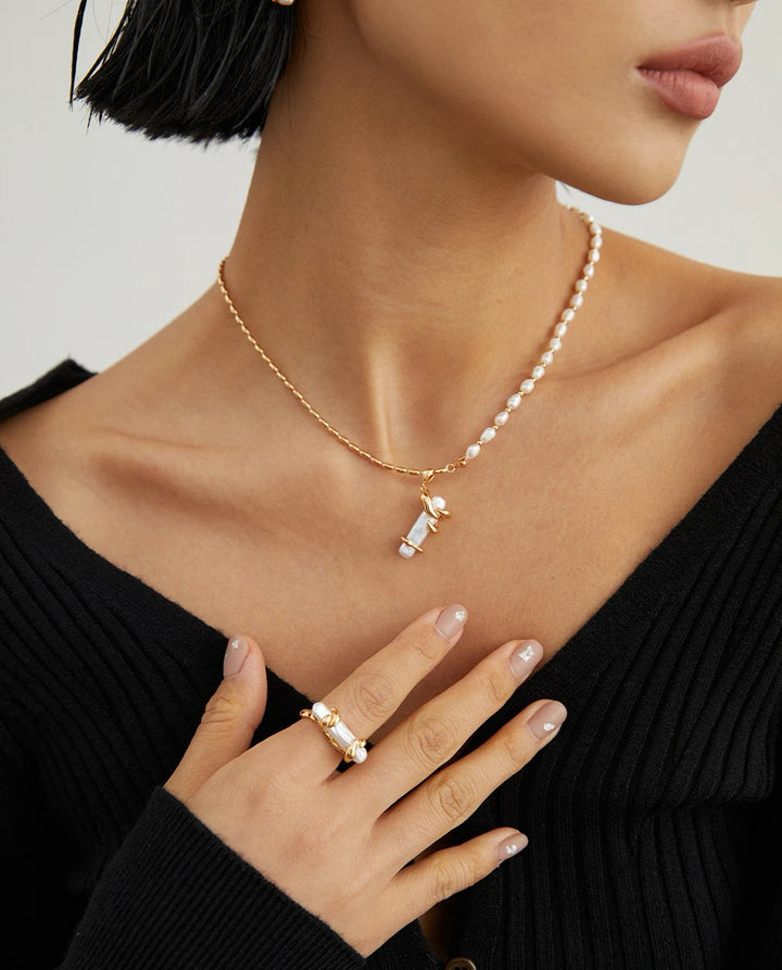 Luminous Tide – Baroque Pearl Arcana Ring