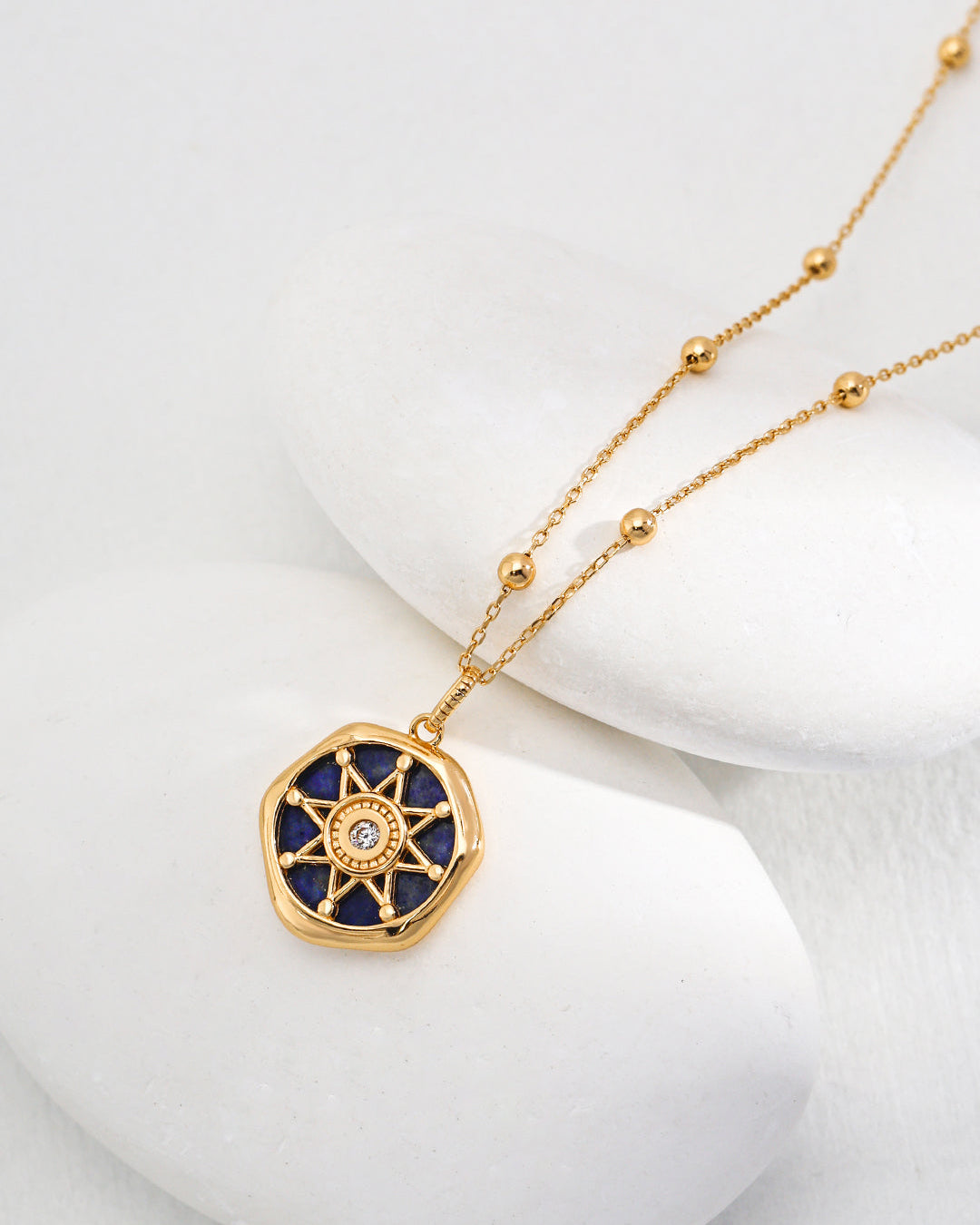 Celestial Oracle – Lapis Lazuli Star Necklace