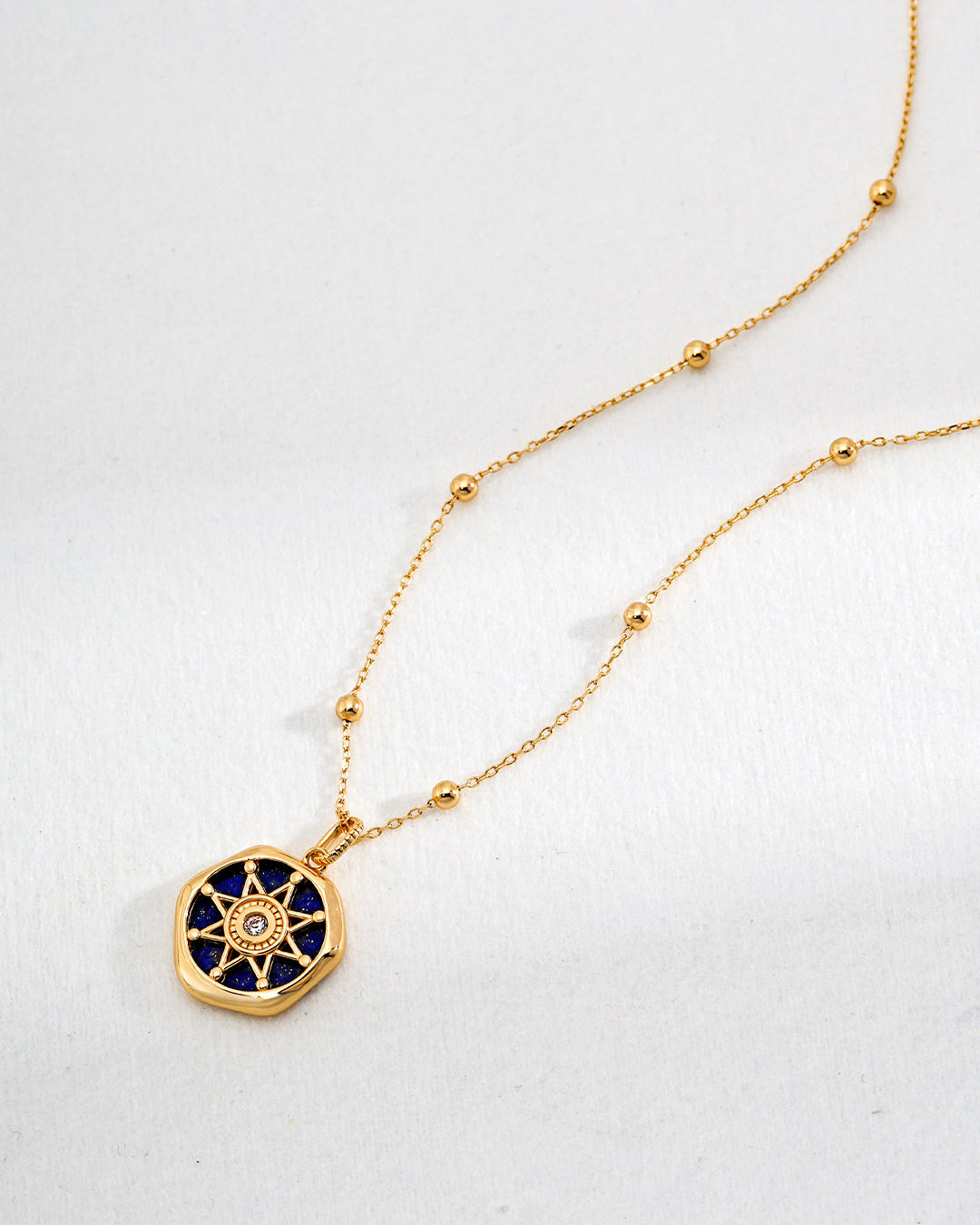 Celestial Oracle – Lapis Lazuli Star Necklace