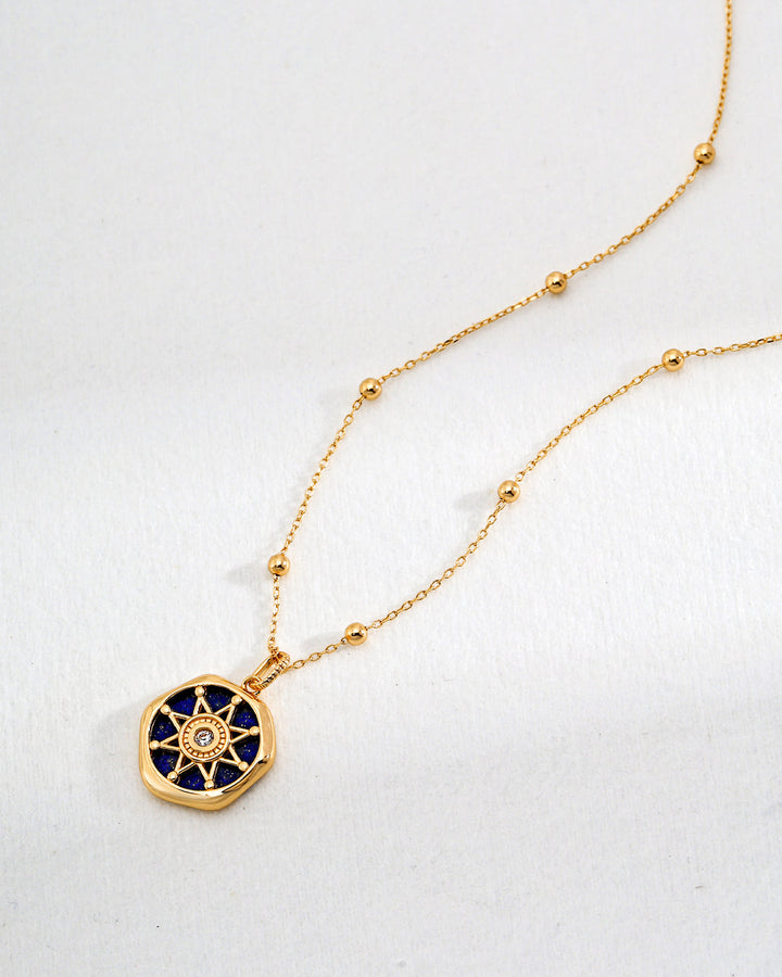 Celestial Oracle – Lapis Lazuli Star Necklace