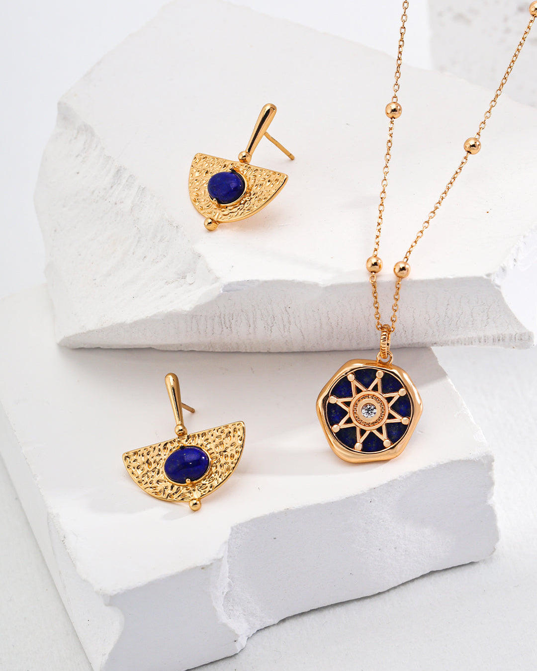 Celestial Oracle – Lapis Lazuli Star Necklace