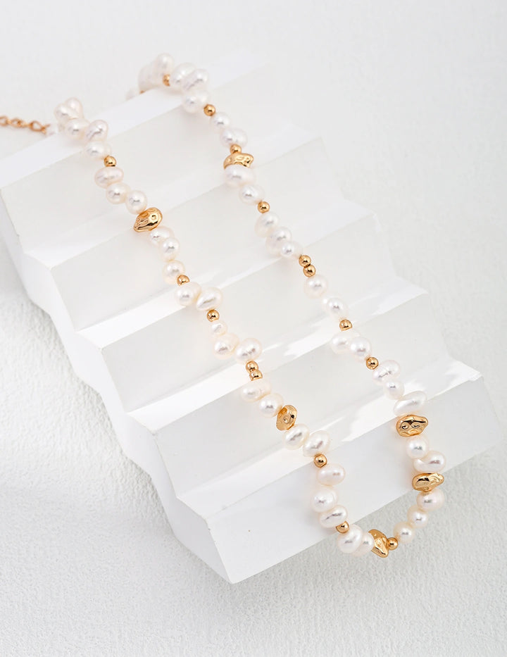 Luminous Tide – Pearl Drift Necklace
